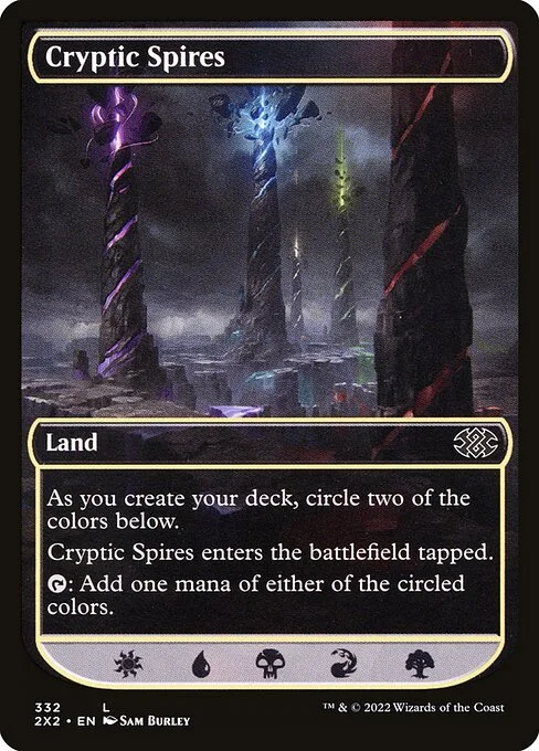 Cryptic Spires, carta Magic di tipo Land illustrata da Sam Burley