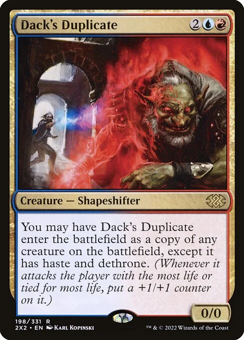 Dack's Duplicate, carta Magic di tipo Creature — Shapeshifter illustrata da Karl Kopinski