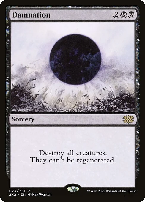 Damnation, carta Magic di tipo Sorcery illustrata da Kev Walker