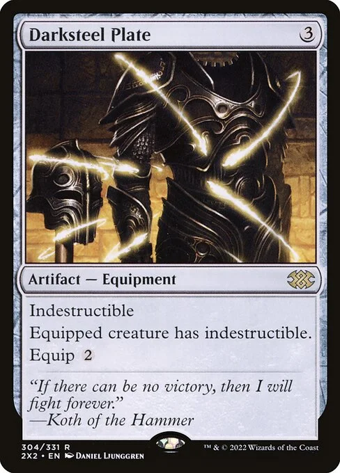 Darksteel Plate, carta Magic di tipo Artifact — Equipment illustrata da Daniel Ljunggren