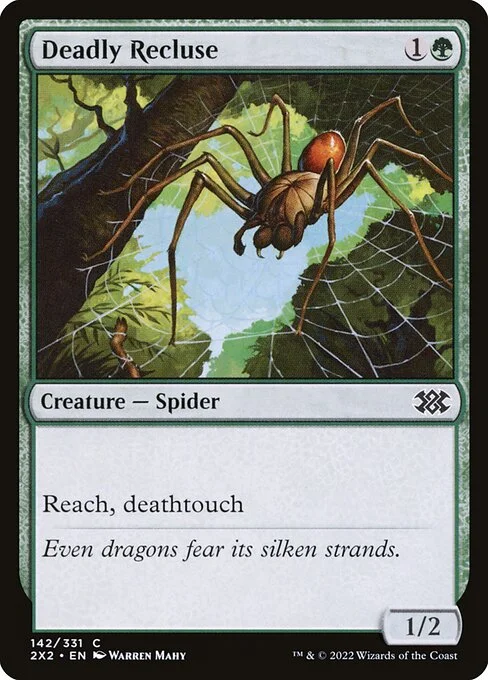 Deadly Recluse, carta Magic di tipo Creature — Spider illustrata da Warren Mahy