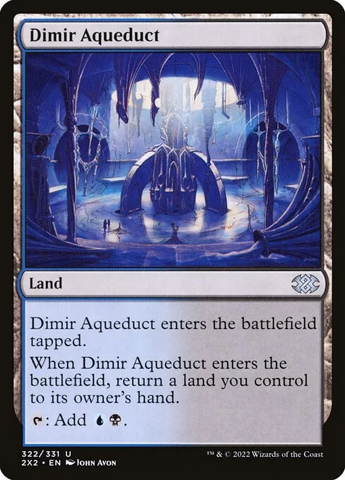 Dimir Aqueduct, carta Magic di tipo Land illustrata da John Avon
