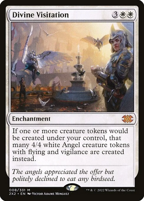 Divine Visitation, carta Magic di tipo Enchantment illustrata da Victor Adame Minguez