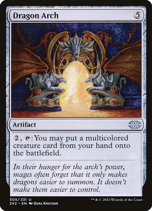 Dragon Arch, carta Magic di tipo Artifact illustrata da Dana Knutson