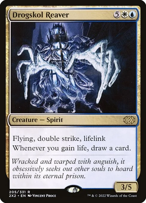 Drogskol Reaver, carta Magic di tipo Creature — Spirit illustrata da Vincent Proce