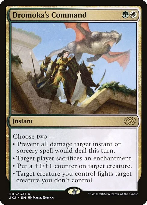 Dromoka's Command, carta Magic di tipo Instant illustrata da James Ryman