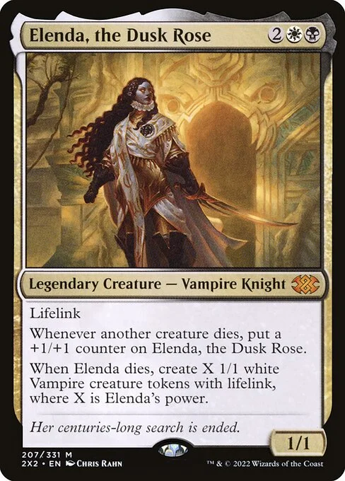 Elenda, the Dusk Rose, carta Magic di tipo Legendary Creature — Vampire Knight illustrata da Chris Rahn