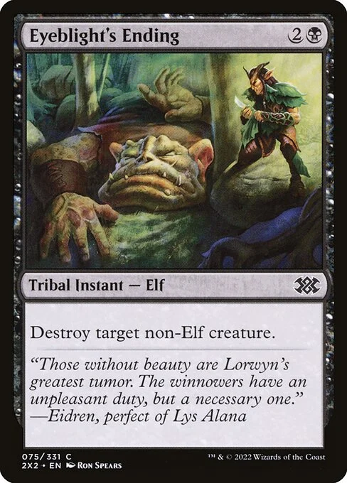 Eyeblight's Ending, carta Magic di tipo Kindred Instant — Elf illustrata da Ron Spears