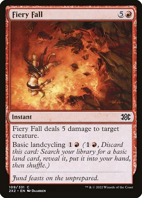 Fiery Fall, carta Magic di tipo Instant illustrata da Daarken