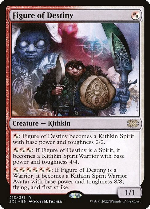 Figure of Destiny, carta Magic di tipo Creature — Kithkin illustrata da Scott M. Fischer