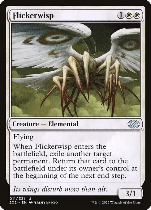 Flickerwisp, carta Magic di tipo Creature — Elemental illustrata da Jeremy Enecio
