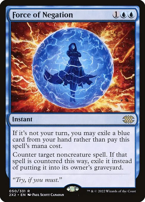 Force of Negation, carta Magic di tipo Instant illustrata da Paul Scott Canavan
