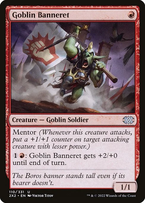 Goblin Banneret, carta Magic di tipo Creature — Goblin Soldier illustrata da Viktor Titov