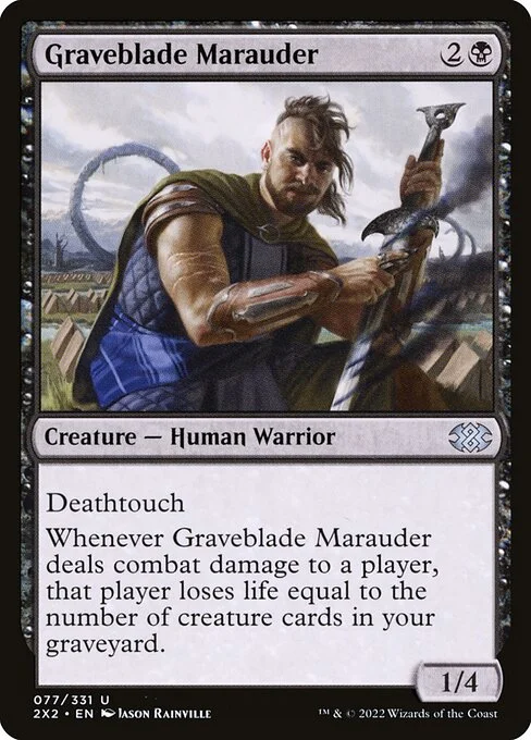 Graveblade Marauder, carta Magic di tipo Creature — Human Warrior illustrata da Jason Rainville