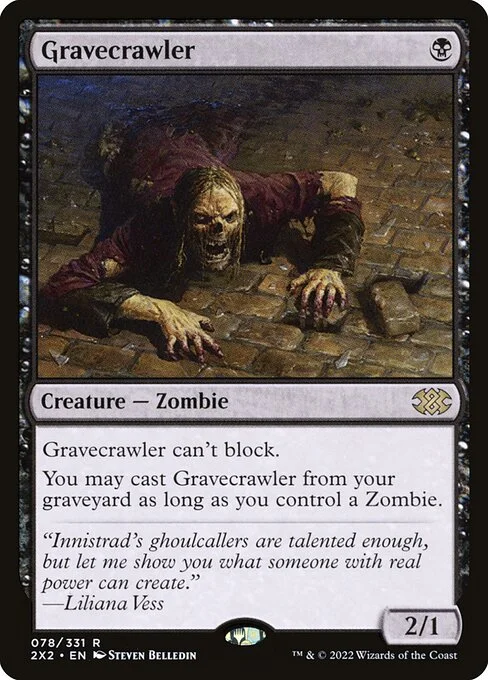 Gravecrawler, carta Magic di tipo Creature — Zombie illustrata da Steven Belledin