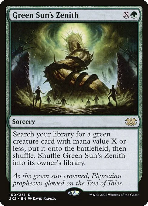 Green Sun's Zenith, carta Magic di tipo Sorcery illustrata da David Rapoza