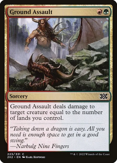 Ground Assault, carta Magic di tipo Sorcery illustrata da Karl Kopinski