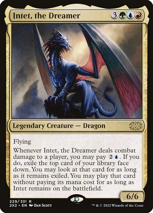 Intet, the Dreamer, carta Magic di tipo Legendary Creature — Dragon illustrata da Dan Murayama Scott