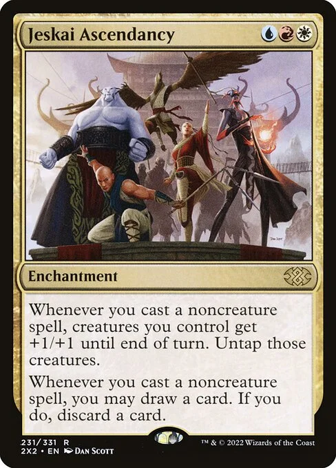 Jeskai Ascendancy, carta Magic di tipo Enchantment illustrata da Dan Murayama Scott