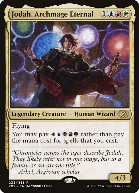 Jodah, Archmage Eternal, carta Magic di tipo Legendary Creature — Human Wizard illustrata da Yongjae Choi