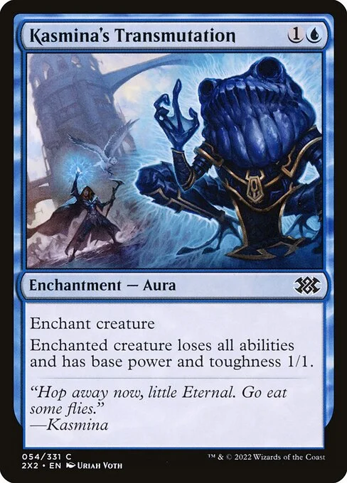 Kasmina's Transmutation, carta Magic di tipo Enchantment — Aura illustrata da Uriah Voth