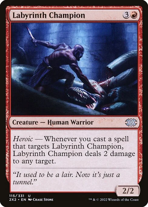 Labyrinth Champion, carta Magic di tipo Creature — Human Warrior illustrata da Chase Stone