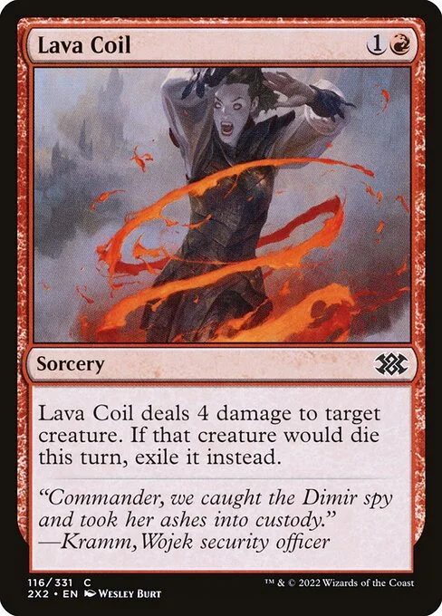Lava Coil, carta Magic di tipo Sorcery illustrata da Wesley Burt