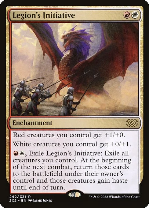 Legion's Initiative, carta Magic di tipo Enchantment illustrata da Jaime Jones