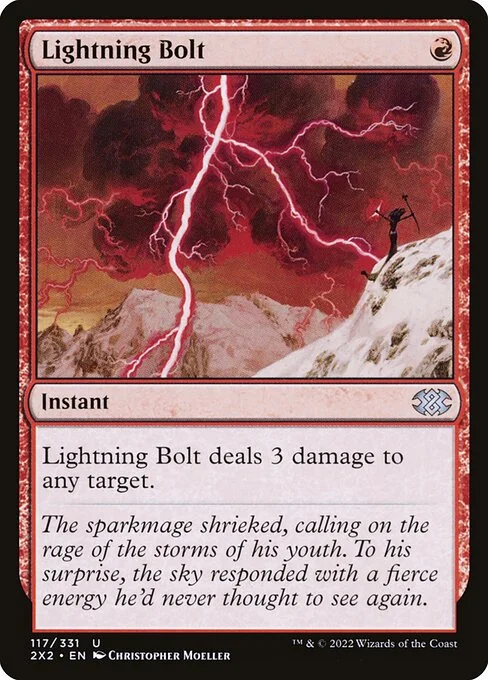 Lightning Bolt, carta Magic di tipo Instant illustrata da Christopher Moeller