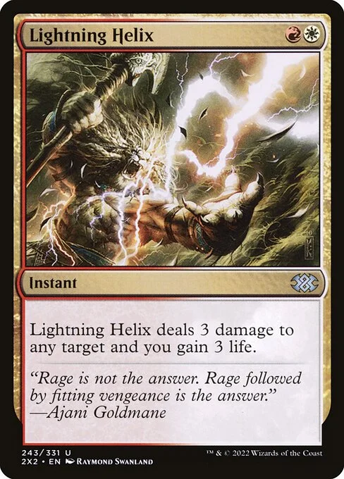 Lightning Helix, carta Magic di tipo Instant illustrata da Raymond Swanland