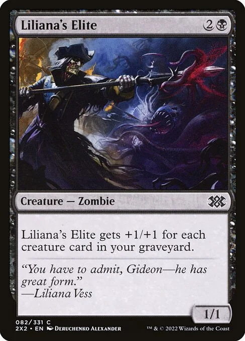 Liliana's Elite, carta Magic di tipo Creature — Zombie illustrata da Deruchenko Alexander