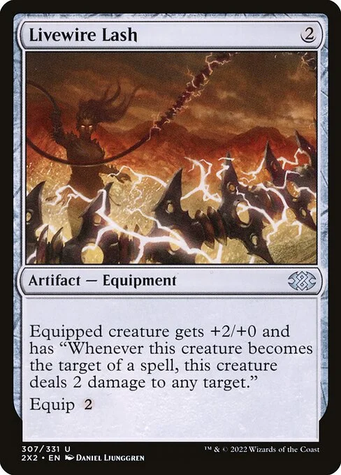 Livewire Lash, carta Magic di tipo Artifact — Equipment illustrata da Daniel Ljunggren