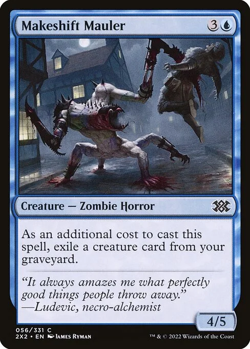 Makeshift Mauler, carta Magic di tipo Creature — Zombie Horror illustrata da James Ryman