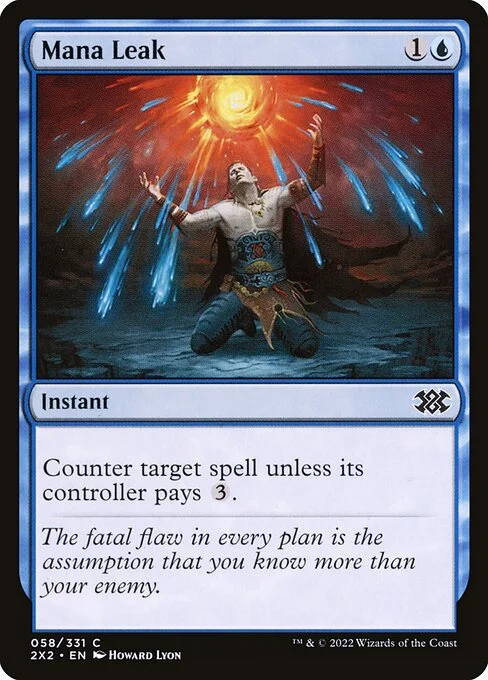 Mana Leak, carta Magic di tipo Instant illustrata da Howard Lyon