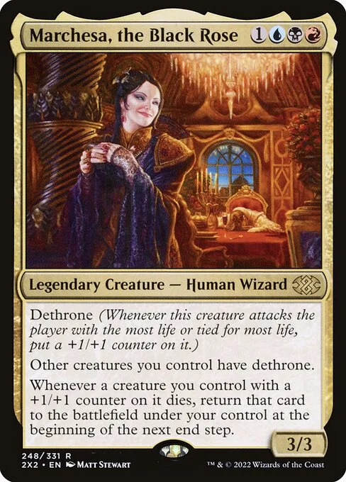 Marchesa, the Black Rose, carta Magic di tipo Legendary Creature — Human Wizard illustrata da Matt Stewart