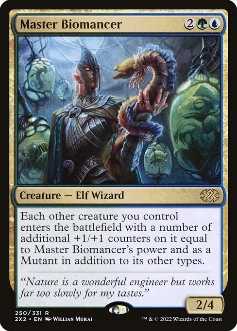 Master Biomancer, carta Magic di tipo Creature — Elf Wizard illustrata da Willian Murai