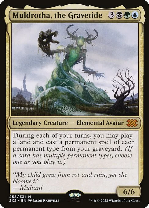 Muldrotha, the Gravetide, carta Magic di tipo Legendary Creature — Elemental Avatar illustrata da Jason Rainville