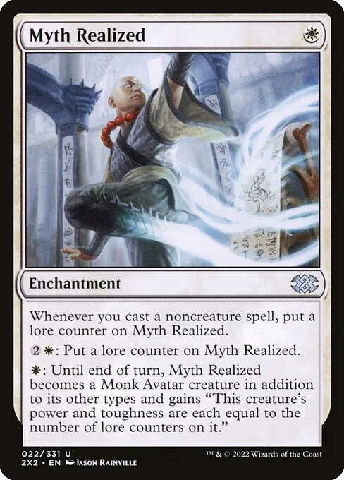 Myth Realized, carta Magic di tipo Enchantment illustrata da Jason Rainville