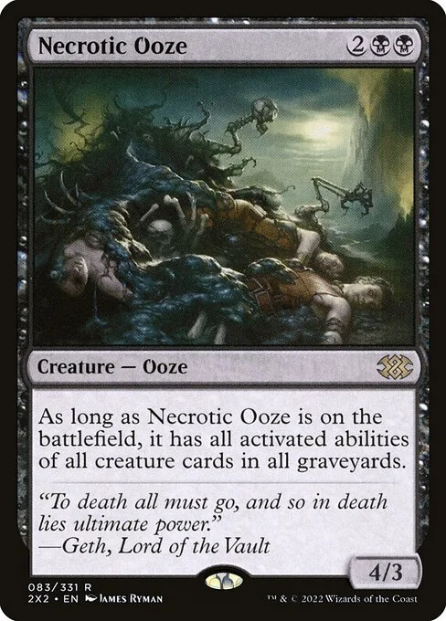 Necrotic Ooze, carta Magic di tipo Creature — Ooze illustrata da James Ryman