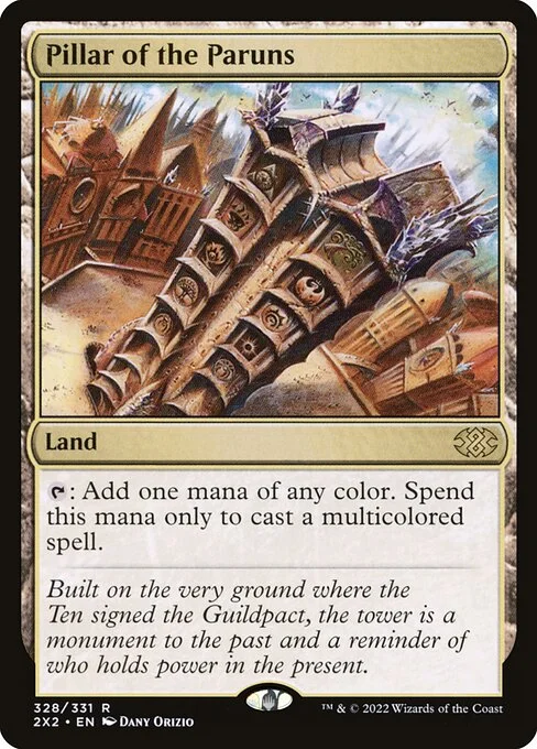 Pillar of the Paruns, carta Magic di tipo Land illustrata da Dany Orizio