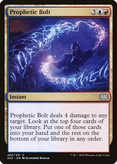 Prophetic Bolt, carta Magic di tipo Instant illustrata da Slawomir Maniak