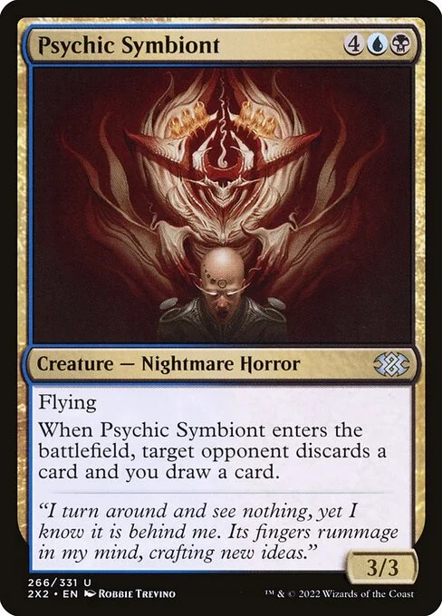 Psychic Symbiont, carta Magic di tipo Creature — Nightmare Horror illustrata da Robbie Trevino