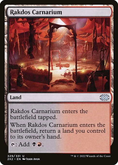Rakdos Carnarium, carta Magic di tipo Land illustrata da John Avon