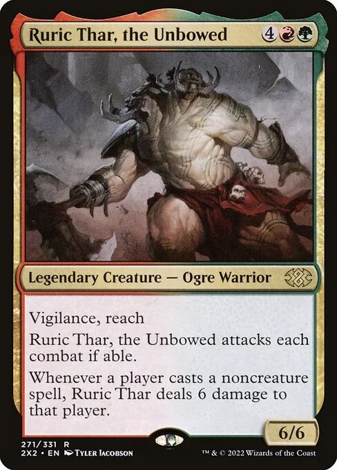 Ruric Thar, the Unbowed, carta Magic di tipo Legendary Creature — Ogre Warrior illustrata da Tyler Jacobson