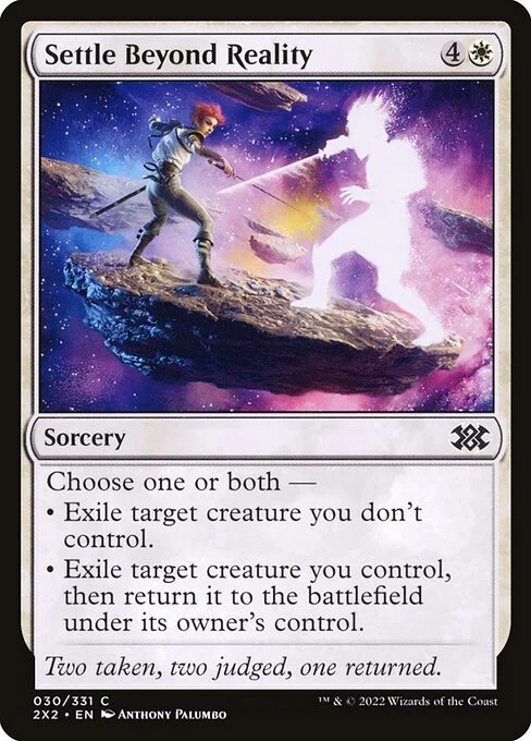 Settle Beyond Reality, carta Magic di tipo Sorcery illustrata da Anthony Palumbo