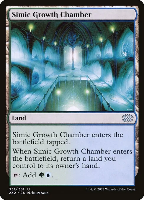 Simic Growth Chamber, carta Magic di tipo Land illustrata da John Avon