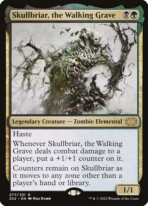 Skullbriar, the Walking Grave, carta Magic di tipo Legendary Creature — Zombie Elemental illustrata da Nils Hamm