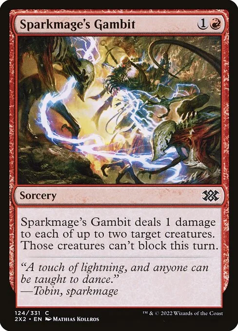 Sparkmage's Gambit, carta Magic di tipo Sorcery illustrata da Mathias Kollros