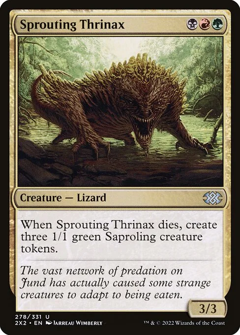 Sprouting Thrinax, carta Magic di tipo Creature — Lizard illustrata da Jarreau Wimberly