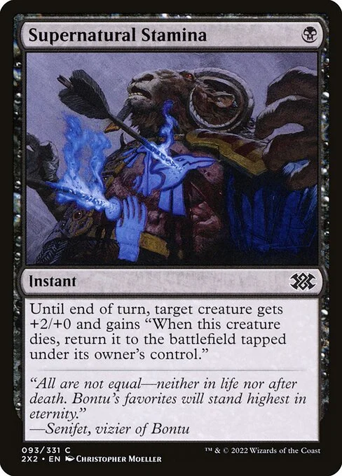 Supernatural Stamina, carta Magic di tipo Instant illustrata da Christopher Moeller